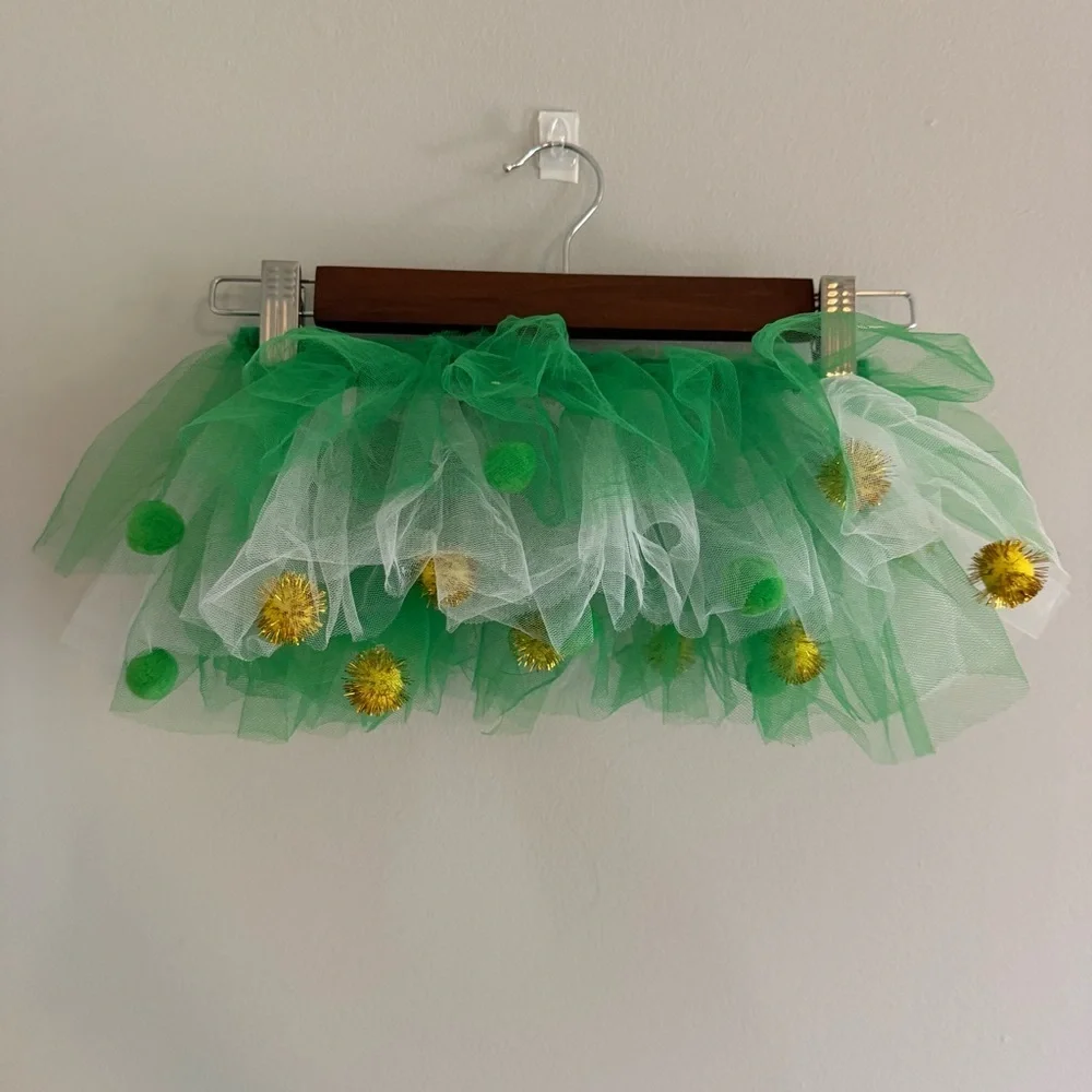 Claire's Green Tulle Skirt with Yellow Details